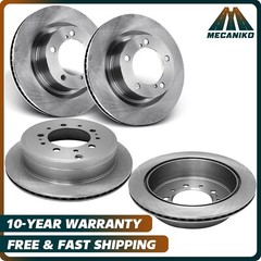 Front and Rear Brake Rotor Kit for Lexus LX570 Toyota Tundra Sequoia