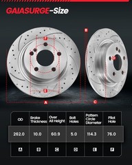 For 2007-2010 Hyundai Elantra Front and Rear Disc Rotors Ceramic Brake Pad Kit