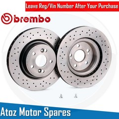 For Renault Megane 2.0 Sport 225 230 F1 Front Kinetix Drilled Brake Discs TX095