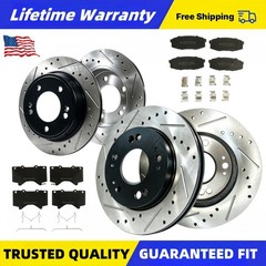 Front Rear Drilled Rotor brake Pad For 2019 2018-2021 Lexus LX570 Toyota Sequoia