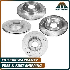 Front & Rear Brake Rotors Drilled Kit for 2006-2011 Ford Fusion 2006-13 Mazda 6
