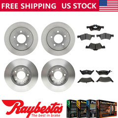 For 2005-2007 Chrysler Town Country Front Rear Brake Rotors Ceramic Brake Pads