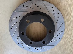 Toyota Tacoma 05-23 6Lugs Front Double Drilled Slotted Rotors Ceramic Brake Pads