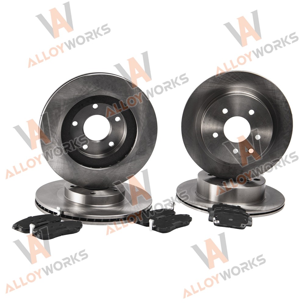 Front Rear Drilled Rotors Ceramic Pads Fit 2003~05 04 INFINITI G35 Nissan 350Z-