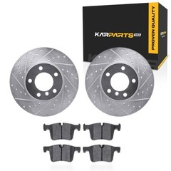 For BMW 220i 2018 Rotor Set | Silver | Slotted And Drilled