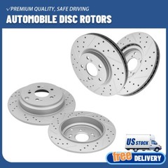 For Honda Odyssey 2011 2012 2013 2014 4pcs Front Rear Drilled Disc Brake Rotors
