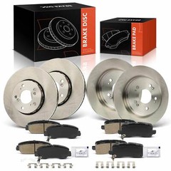 12Pcs Front & Rear Disc Brake Rotors & Brake Pads for Acura RLX 2014 2015-2020