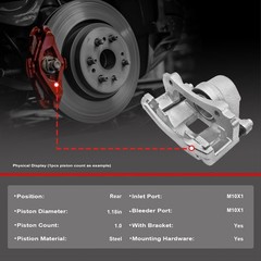 Rear Disc Brake Rotor & Brake Pad & Brake Caliper for Hyundai Elantra 2007-2010