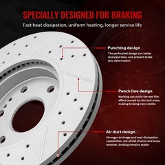 Front+Rear Brake Rotors for 2015-2017 Ford Mustang 3.7L 2016-23 Mustang Ecoboost