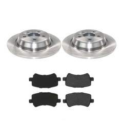 Rear Brake Rotors And Ceramic Brake Pads Fits 2015 Land Rover Range Rover Evoque