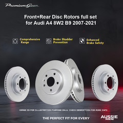 Front+Rear Disc Rotors full set for Audi A4 8W2 B9 2007-2021