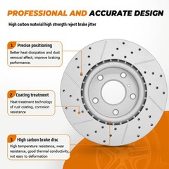 2Pcs Rear Disc Brake Rotors Set for Audi A4 A5 A6 A7 Quattro Allroad
