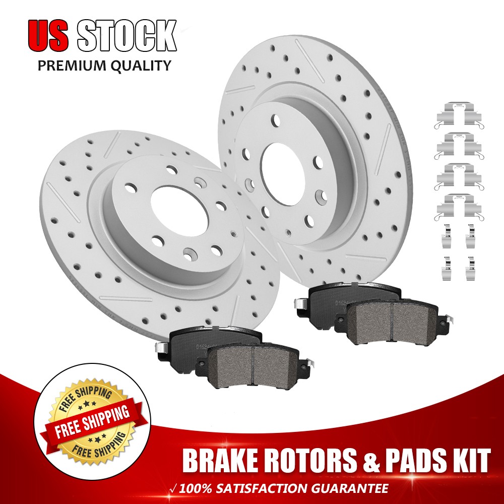 11.06 inch Rear Brake Rotors Ceramic Pads For Mazda CX-3 2016 2017 2018