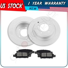 Rear Brake Discs Rotors Ceramic Pads Fits 2009-2017 Jeep Compass G3000 Casting