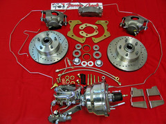 1959-1964 Impala Power Disc Brake Kit Chrome Booster & Full Line Kit