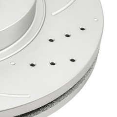 Front Drilled & Slotted Brake Rotors for 07-09 14-18 Chevy Silverado 1500 Pair