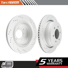 2 Rear Drilled Disc Brake Rotors for F-150 Ford 2012 2013 2014 2015-2018