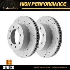 353mm 8 Lug Front Drilled Disc Brake Rotors For 2003 – 2008 Dodge Ram 2500 3500