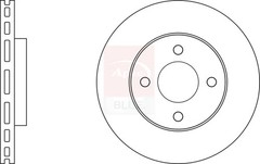 2x Brake Discs Pair Vented fits NISSAN MICRA K13, K13KK 1.2 Front 2010 on 260mm