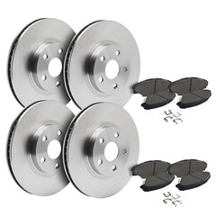 Front & Rear Brake Rotors + Ceramic Pads for 2011 Jeep Grand Cherokee