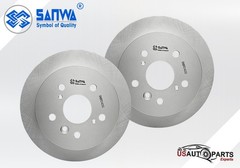 SET OF 2 REAR BRAKE ROTOR SOLID & COATED 281 MM FOR TOYOTA AVALON 2007-2014 3.5L