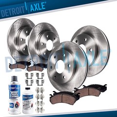 Front Rear Brake Rotors + Brake Pads for 2007 2008 Hyundai Entourage Kia Sedona