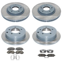 DuraGo Front Rear Disc Brake Rotors TRW Ceramic Pads Kit for Avenger Compass 200