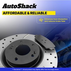 Rear Drilled Slotted Brake Rotors Ceramic Pads for Honda, Pilot 2016-2022