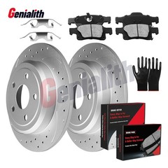 Rear Drilled Rotors Brakes Pads Kit For 2011-2018 Dodge Durango Grand Cherokee