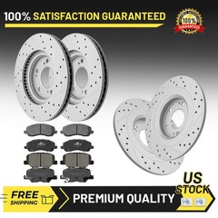 Front and Rear Disc Rotors Brake Pads for 2016- 2024 Mitsubishi Outlander Sport