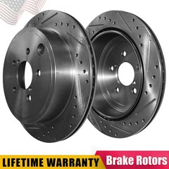 259mm Rear Drilled & Slotted Disc Brake Rotors for Mini Cooper 2014-2019 1.5L