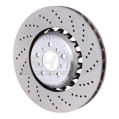 SHW Performance Front Right 400mm Drill Brake Disc Rotor for BMW F10 F12 F13 F06