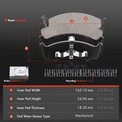 257 mm Front Drilled Rotor & Brake Pad for Chrysler Town & Country Dodge Caravan