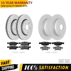 Front Rear Brake Rotors +Ceramic Pads For 2011-2020 Dodge Durango Grand Cherokee