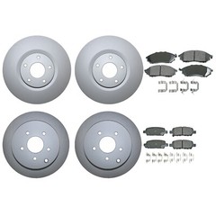Front & Rear Brake Kit Rotors & Akebono ProACT Ceramic Pads For Infiniti Nissan