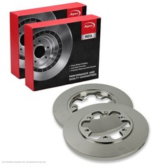 2X APEC Rear Brake Discs for FORD TRANSIT V363 Bus 2013- 308mm Solid DSK3172