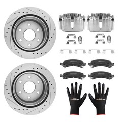 Rear Brake Rotors+Calipers w/Pads Set for Cadillac Escalade 2002 18B4764 18B4765