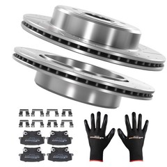 Rear Vented Brake Rotors Ceramic Pads for Dodge Challenger Charger Magnum S53024