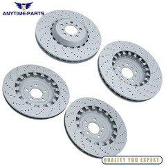4PCS Front & Rear Vented & Drilled Disc Brake Rotors For BMW F06 F10 F12 M5 M6