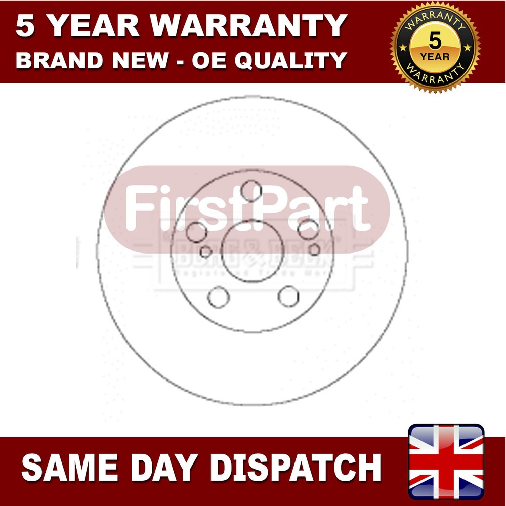 Fits Toyota Avensis 2001-2003 1.6 1.8 2.0 D FirstPart Front 1x Brake Disc
