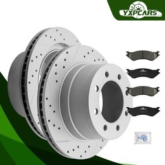 353mm Rear Disc Rotors Ceramic Brake Pads Kit for 2003 – 2008 Ram 2500 3500