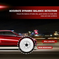 255mm Front Drilled Disc Brake Rotors Set for Toyota Prius AWD-E Prime Corolla