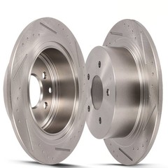 Rear 2X Slotted Brake Rotors For Nissan For Sentra 2007 – 2016 2017 2018 2019