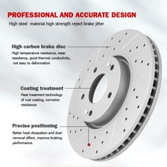 Front Rear Brake Disc Rotor Ceramic Pad For 2010-2015 Toyota Prius Lexus CT200h