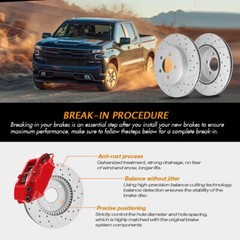 309mm Rear Drilled Brake Rotors for Toyota Highlander Sienna Lexus RX350 RX450h