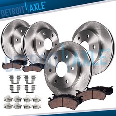 Front Rear Disc Rotors Ceramic Brake Pads for Silverado Sierra 1500 Tahoe Yukon
