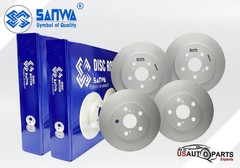 FRONT AND REAR BRAKE ROTOR SET GEOMET COATED FOR TOYOTA PRIUS CT200h 2010 – 2015