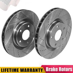 325mm Front Drilled Brake Rotors for Cadillac XLR 2005-2007 Chevy Corvette Pair