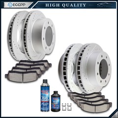 4WD Ceramic Brake Pads And Rotors Front Rear For Ford F-250 Super Duty 1999-2004