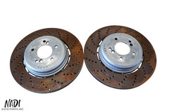 2006 – 2010 BMW E60 E63 E64 M5 M6 REAR LEFT & RIGHT BRAKE DISC ROTOR PAIR +USED